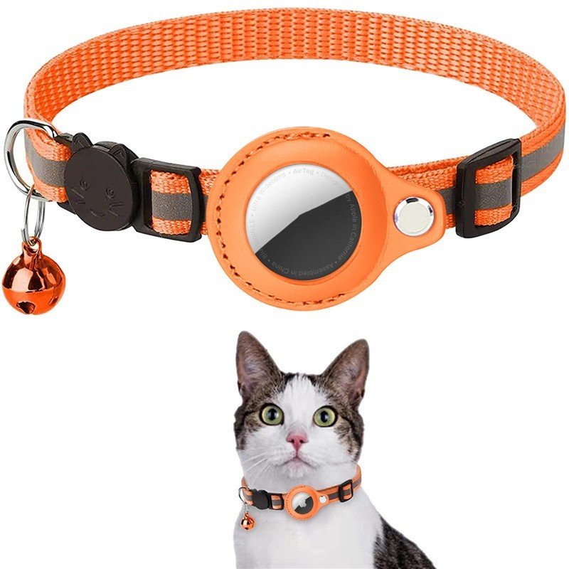 Pet Collar With Bell Airtag Reflective Collar - Image 5