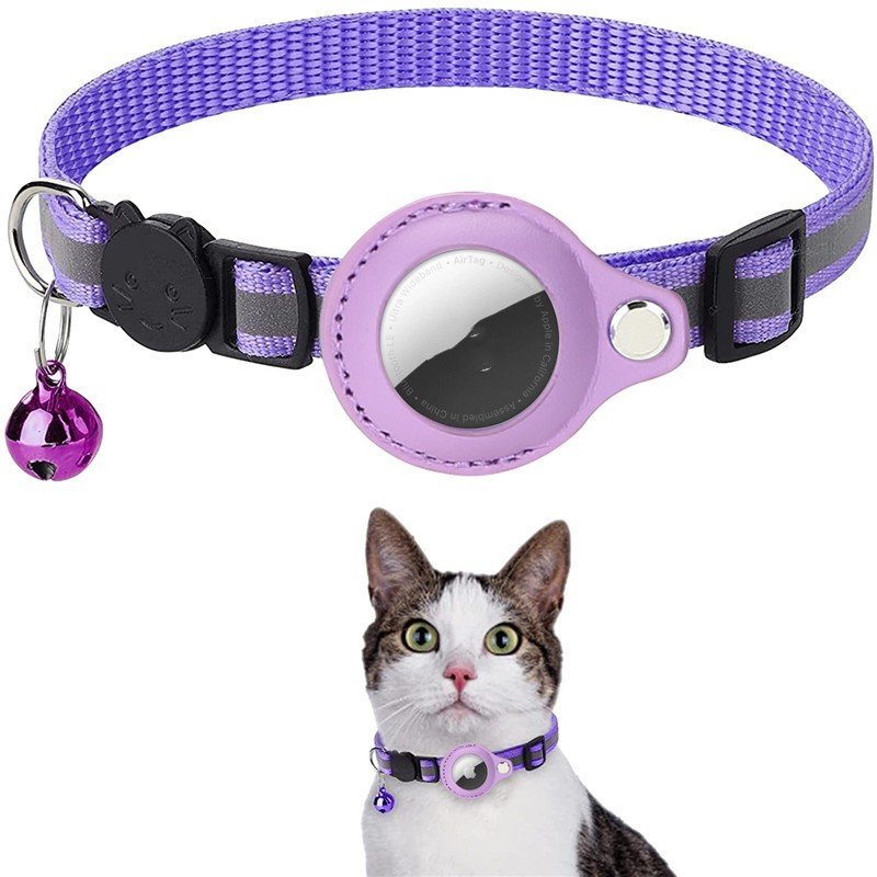 Pet Collar With Bell Airtag Reflective Collar - Image 3