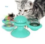 Interactive Rotating Cat Windmill Toy with Suction Base & Treat Bins - Image 9