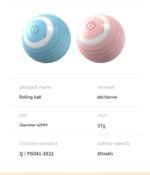 Rechargeable Self-Moving Rolling Ball Cat Toy – Interactive Motion Toy - Image 8