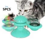 Interactive Rotating Cat Windmill Toy with Suction Base & Treat Bins - Image 4