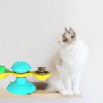 Interactive Rotating Cat Windmill Toy with Suction Base & Treat Bins - Image 8