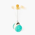 Interactive Rotating Cat Windmill Toy with Suction Base & Treat Bins - Image 5