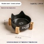Elevated Ceramic Pet Bowls with Wooden Stand - Image 8