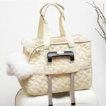 Lightweight Quilted Pet Carrier Tote Bag for Small Dogs & Cats - Image 4