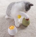 Interactive Cat Egg Toy – Rolling Puzzle Ball with Dangling Teasers