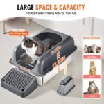 6 In Deep Cat Litter Box Odor-Free Litter Box With Filtering Foot Board - Image 3