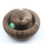 Interactive Cat Scratcher Bowl with Rolling Ball – Corrugated Cardboard Toy - Image 3