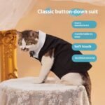 Classic Pet Tuxedo Jacket for Cats & Small Dogs – Formal Button Suit Vest - Image 2