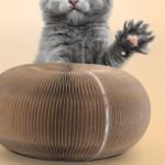 Interactive Cat Scratcher Bowl with Rolling Ball – Corrugated Cardboard Toy - Image 4