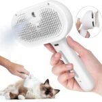 2-in-1 Pet Self-Cleaning Grooming Brush with Spray Mist