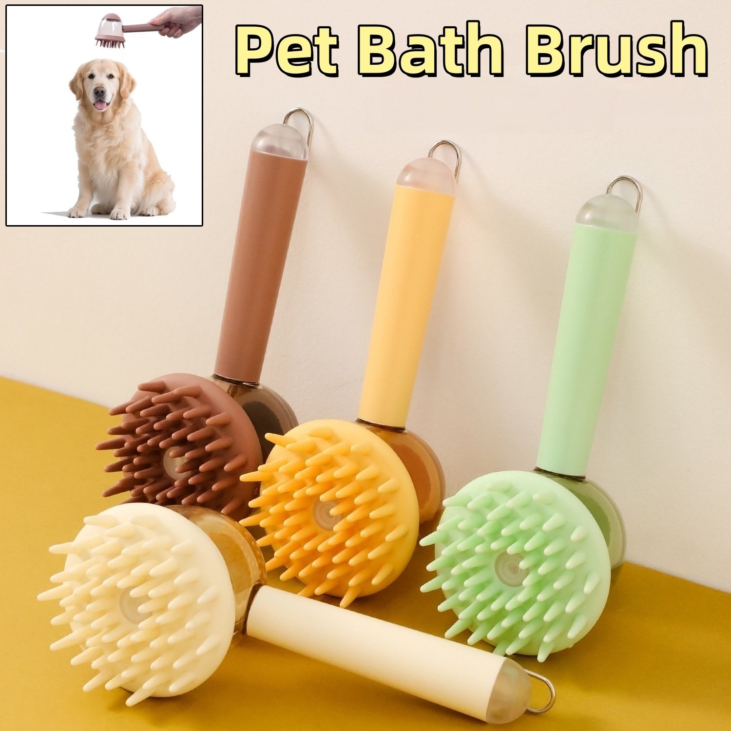 86026a30-38e5-454e-800e-0702dd9f045c.jpg 3-in-1 Pet Bath Brush – Shampoo Dispenser & Massage Grooming Brush - Image 1