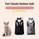 Classic Pet Tuxedo Jacket for Cats & Small Dogs – Formal Button Suit Vest - Image 3